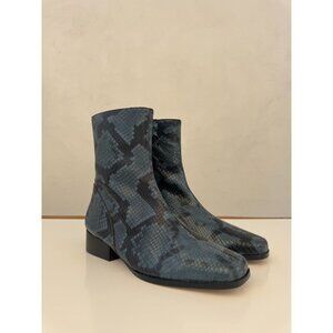 Paloma Wool Edna Boots In Blue Snakeskin Size 7.5 NEW!